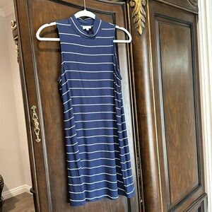 Splendid Navy Striped Sleeveless Dress